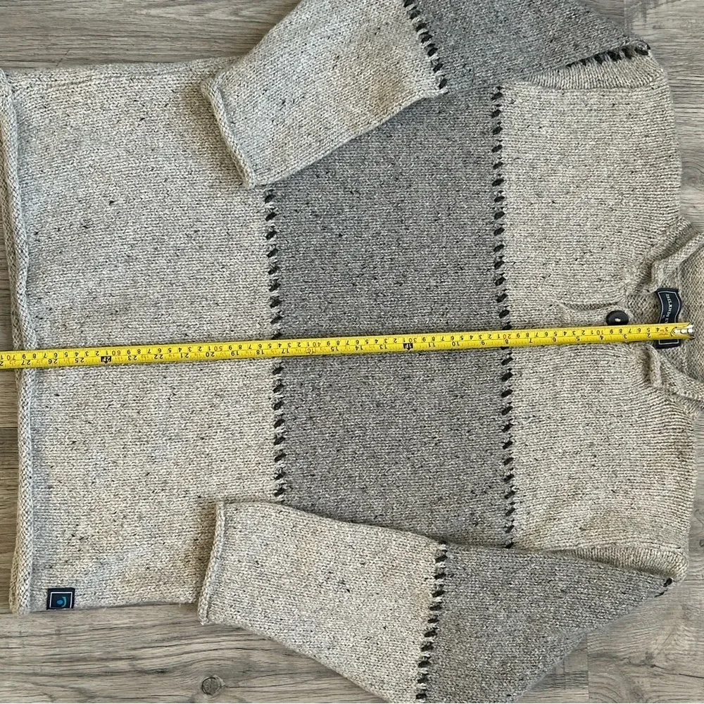 Irelands Eye Wool Silk Blend‎ Sweater w/ Button Sz XL
